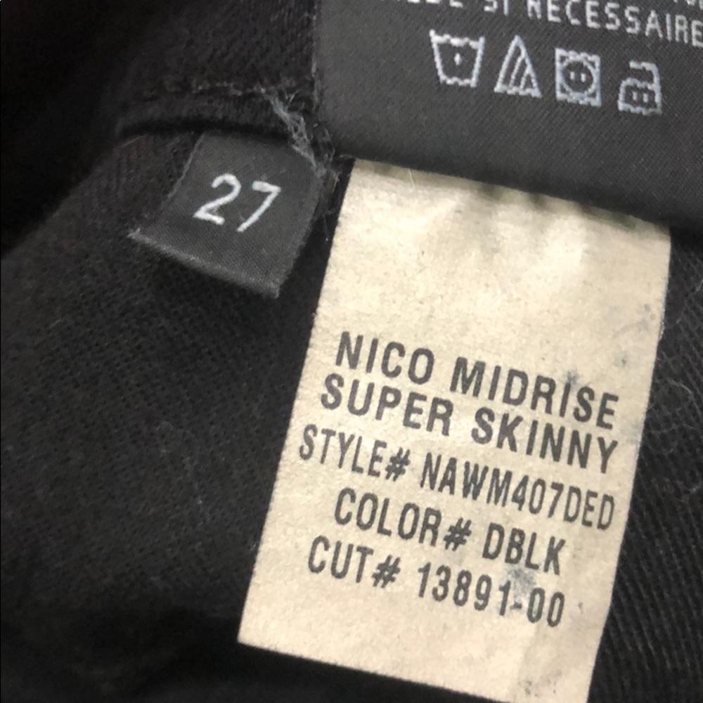 (Sold) Hudson Nico Super Skinny Jeans Dark Black - Picture 8 of 8